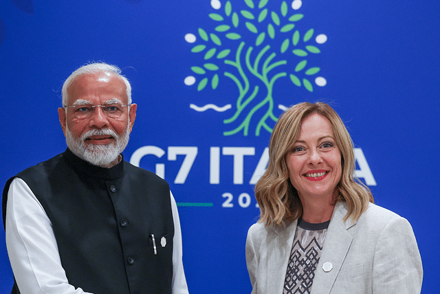 PM Modi with Italian PM Giorgia Meloni